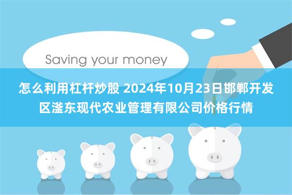 怎么利用杠杆炒股 2024年10月23日邯郸开发区滏东现代农业管理有限公司价格行情